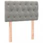 Preview: Boxspringbett mit Matratze Hellgrau 80x200 cm Samt