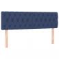 Preview: Boxspringbett mit Matratze & LED Blau 140x190 cm Stoff