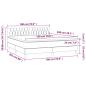 Preview: Boxspringbett mit Matratze & LED Blau 180x200 cm Stoff