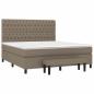Preview: Boxspringbett mit Matratze Taupe 180x200 cm Stoff