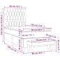 Preview: Boxspringbett mit Matratze Blau 90x190 cm Stoff