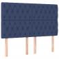 Preview: Boxspringbett mit Matratze Blau 140x200 cm Stoff