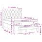 Preview: Boxspringbett mit Matratze Blau 140x200 cm Stoff