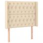 Preview: Boxspringbett mit Matratze & LED Creme 90x190 cm Stoff