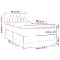 Preview: Boxspringbett mit Matratze Blau 90x200 cm Stoff