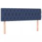 Preview: Boxspringbett mit Matratze Blau 140x190 cm Stoff