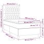Preview: Boxspringbett mit Matratze Taupe 90x200 cm Stoff