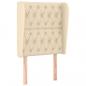 Preview: Kopfteil mit Ohren Creme 83x23x118/128 cm Stoff