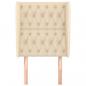 Preview: Kopfteil mit Ohren Creme 83x23x118/128 cm Stoff