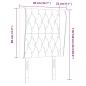 Preview: Kopfteil mit Ohren Creme 83x23x118/128 cm Stoff