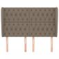 Preview: Kopfteil mit Ohren Taupe 163x23x118/128 cm Stoff
