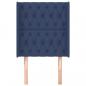 Preview: Kopfteil mit Ohren Blau 83x16x118/128 cm Stoff