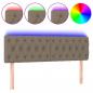 Preview: LED Kopfteil Taupe 160x7x78/88 cm Stoff