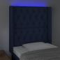 Preview: LED Kopfteil Blau 83x16x118/128 cm Stoff