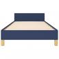 Preview: Bettgestell mit Kopfteil Blau 80x200 cm Stoff