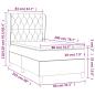Preview: Boxspringbett mit Matratze Taupe 80x200 cm Stoff