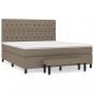 Preview: Boxspringbett mit Matratze Taupe 160x200 cm Stoff