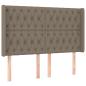 Preview: Boxspringbett mit Matratze & LED Taupe 160x200 cm Stoff