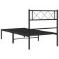 Preview: Bettgestell mit Kopfteil Metall Schwarz 107x203 cm