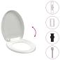 Preview: Toilettensitz mit Absenkautomatik und Quick-Release-Design Weiß