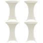 Preview: Stehtischhussen 4 Stk. Ø 70 cm Creme Stretch
