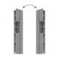 Preview: Badezimmerschrank Grau Sonoma 32x25,5x190 cm Holzwerkstoff