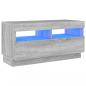 Preview: TV-Schrank mit LED-Leuchten Grau Sonoma 80x35x40 cm