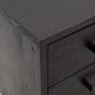 Preview: Nachttische 2 Stk. Schwarz 36x30x45 cm Massivholz Kiefer