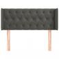 Preview: Kopfteil mit Ohren Dunkelgrau 103x16x78/88 cm Samt