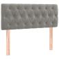 Preview: Boxspringbett mit Matratze Hellgrau 90x200 cm Samt