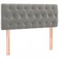 Preview: Boxspringbett mit Matratze & LED Hellgrau 120x200 cm Samt