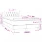 Preview: Boxspringbett mit Matratze & LED Hellgrau 120x200 cm Samt