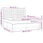 Preview: Boxspringbett mit Matratze & LED Dunkelgrün 180x200 cm Samt