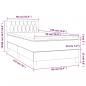 Preview: Boxspringbett mit Matratze Hellgrau 90x190 cm Samt