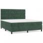 Preview: Boxspringbett mit Matratze Dunkelgrün 180x200 cm Samt