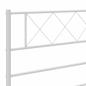 Preview: Kopfteil Metall Weiß 135 cm
