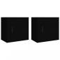 Preview: Wand-Nachttische 2 Stk. Schwarz 50x30x47 cm