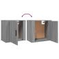 Preview: Wand-Nachttische 2 Stk. Grau Sonoma 50x30x47 cm