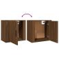 Preview: Wand-Nachttisch Braun Eichen-Optik 50x30x47 cm