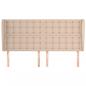 Preview: Kopfteil mit Ohren Cappuccino-Braun 183x23x118/128cm Kunstleder