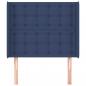 Preview: Kopfteil mit Ohren Blau 93x16x118/128 cm Stoff