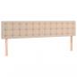 Preview: LED Kopfteil Cappuccino-Braun 180x5x78/88 cm Kunstleder