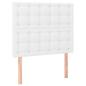 Preview: Boxspringbett mit Matratze Weiß 90x190 cm Kunstleder