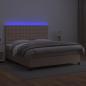 Preview: Boxspringbett mit Matratze & LED Cappuccino-Braun 180x200cm