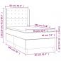 Preview: Boxspringbett mit Matratze & LED Blau 90x190 cm Stoff