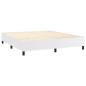 Preview: Boxspringbett mit Matratze & LED Weiß 180x200 cm Kunstleder