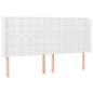Preview: Boxspringbett mit Matratze & LED Weiß 180x200 cm Kunstleder