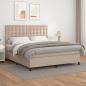 Preview: ARDEBO.de - Boxspringbett Matratze Cappuccino-Braun 180x200 cm Kunstleder