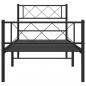 Preview: Bettgestell mit Kopf- und Fußteil Metall Schwarz 107x203 cm
