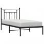Preview: Bettgestell mit Kopfteil Metall Schwarz 80x200 cm